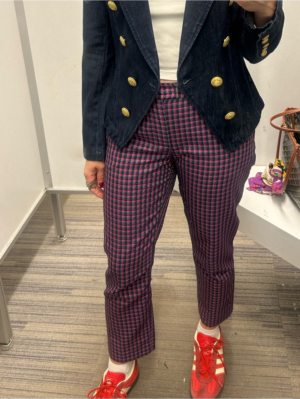 Marc by MJ plaid crop pant